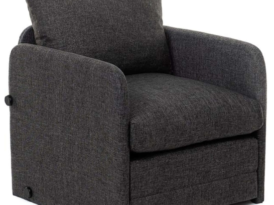 Πολυθρόνα - Κρεβάτι Saga Single 859FTN2882 68x70x66cm Dark Grey