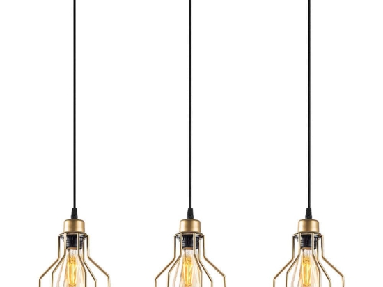 Φωτιστικό Οροφής - Ράγα Kofi 521SHN3474 67x17x141cm 3xE27 40W Gold Opviq