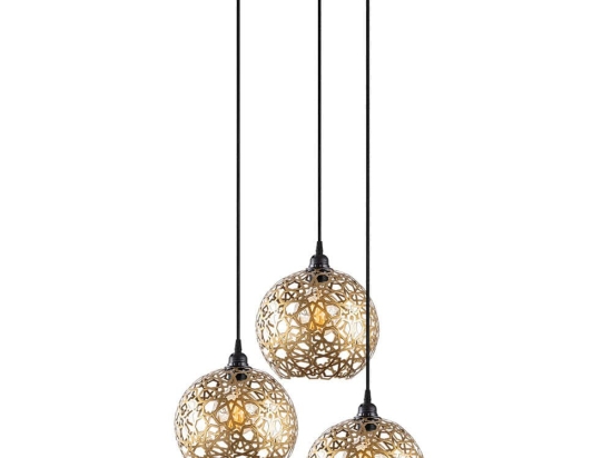 Φωτιστικό Οροφής Selcuklu 521SHN3477 37x37x117cm 3xE27 40W Gold Opviq