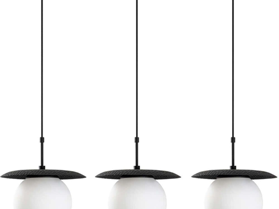 Φωτιστικό Οροφής - Ράγα Anemon 521SHN3480 100x30x110cm 3xE27 40W Black Opviq