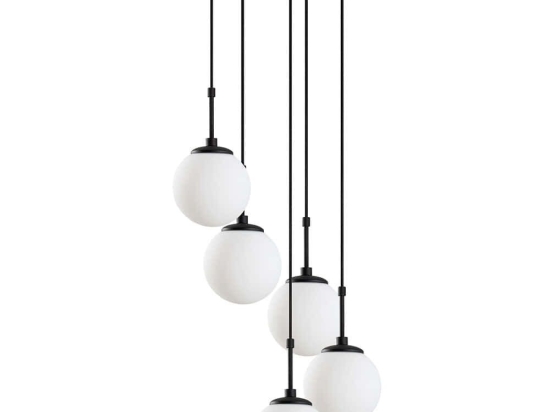 Φωτιστικό Οροφής Orbital 521SHN3484 40x40x115cm 5xE14 40W Black Opviq