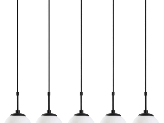 Φωτιστικό Οροφής - Ράγα Orbital 521SHN3485 80x15x115cm 5xE14 40W Black Opviq