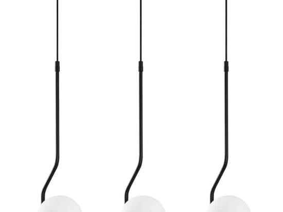 Φωτιστικό Οροφής - Ράγα Tulip 521SHN3490 70x15x110cm 3xE14 40W Black Opviq
