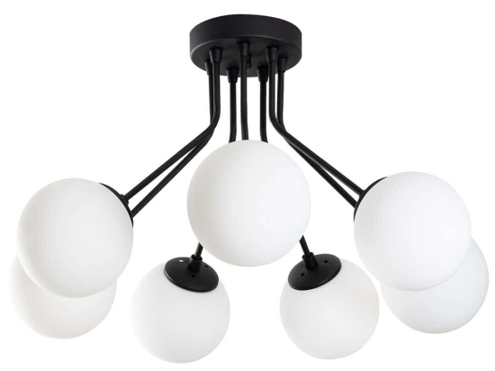 Φωτιστικό Οροφής - Πλαφονιέρα Orion 521SHN3517 Φ65x40cm 7xE14 40W Black Opviq