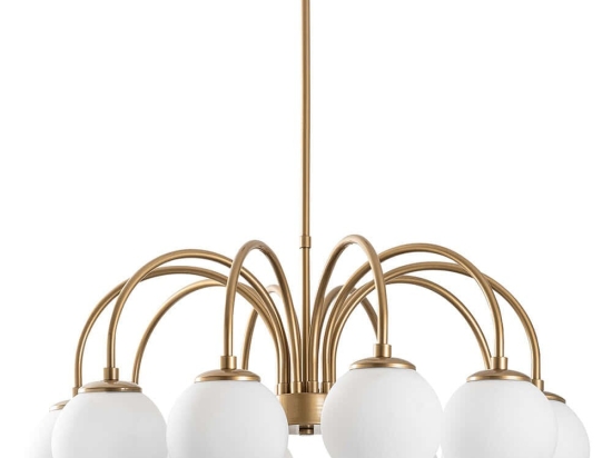Φωτιστικό Οροφής Sferis 521SHN3522 75x80cm 10xE27 40W Gold Opviq