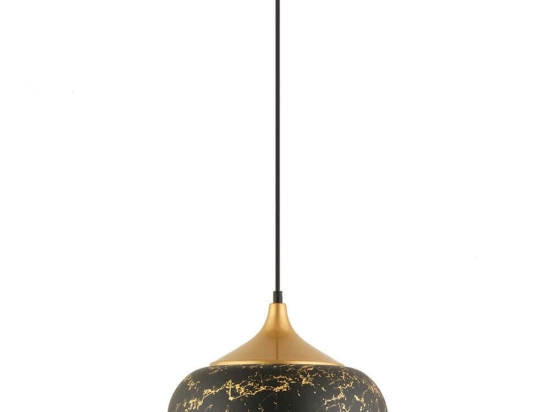 Φωτιστικό Οροφής 518LMS1122 Φ30x133cm 1xE27 40W Black-Gold Opviq