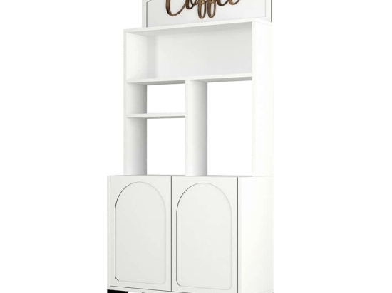 Ντουλάπι Kουζίνας Lyon 845HCT5804 81,3x35x200cm White Μοριοσανίδα, Μελαμίνη