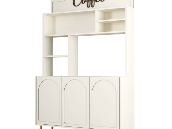 Ντουλάπι Kουζίνας Lyon 845HCT5811 120x35x201cm Cream Μοριοσανίδα, Μελαμίνη