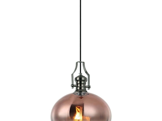 Φωτιστικό Οροφής Cueva 341LCA1103 Φ28x180cm 1xE27 40W Bronze-Silver Opviq