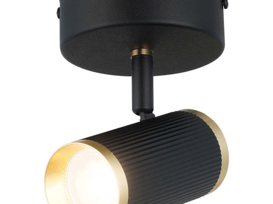 Φωτιστικό Οροφής - Σποτ Lume 341LCA1109 Φ5,5x12x15cm 1xGU10 7W Black-Gold Opviq