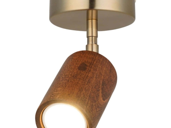 Φωτιστικό Οροφής - Σποτ Legno 341LCA1118 10x18cm 1xGU10 7W Brown-Gold Opviq