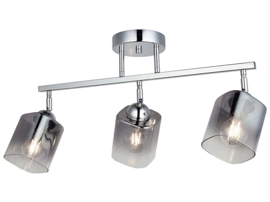 Φωτιστικό Οροφής - Πλαφονιέρα Rayo 341LCA1119 58x32cm 3xE27 40W Chrome Opviq