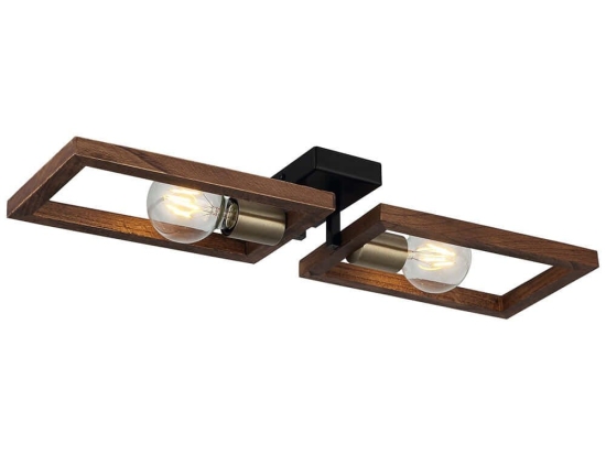 Φωτιστικό Οροφής - Πλαφονιέρα Era 341LCA1121 62x8cm 2xE27 40W Brown Opviq