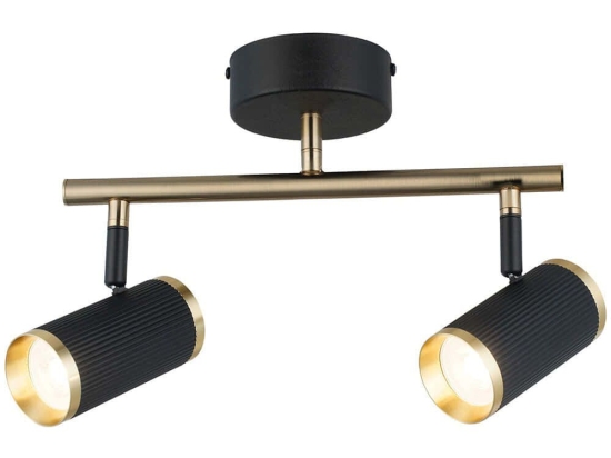 Φωτιστικό Οροφής - Σποτ Lume 341LCA1146 35x22cm 2xGU10 7W Black-Gold Opviq