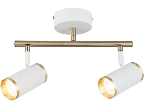 Φωτιστικό Οροφής - Σποτ Lume 341LCA1147 35x22cm 2xGU10 7W White-Gold Opviq