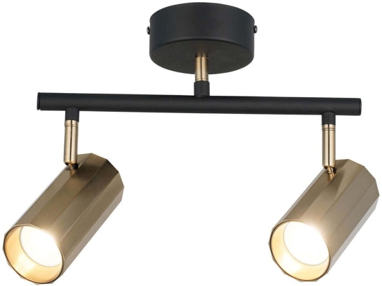 Φωτιστικό Οροφής - Σποτ Oktano 341LCA1149 30x23cm 2xGU10 7W Black-Gold Opviq