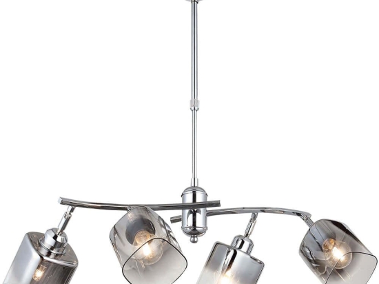 Φωτιστικό Οροφής Derma 341LCA1151 73x78cm 4xE27 40W Chrome Opviq