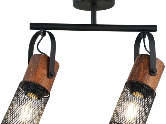 Φωτιστικό Οροφής - Σποτ Lema 341LCA1159 32x33cm 2xE27 40W Black Opviq