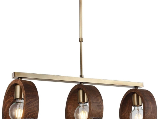Φωτιστικό Οροφής - Ράγα Manya 341LCA1160 61x84cm 3xE27 40W Brown-Gold Opviq
