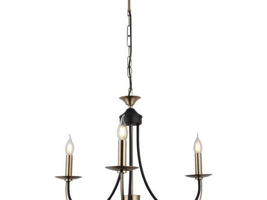 Φωτιστικό Οροφής - Πολυέλαιος Ferra 341LCA1170 60x126cm 3xE14 40W Black-Gold Opviq