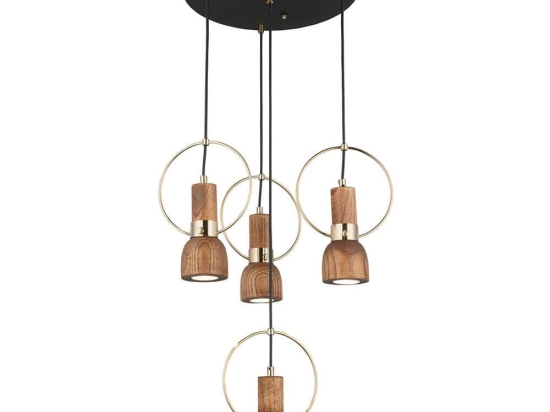 Φωτιστικό Οροφής Under 341LCA1172 36x172cm 4xGU10 7W Brown-Gold Opviq