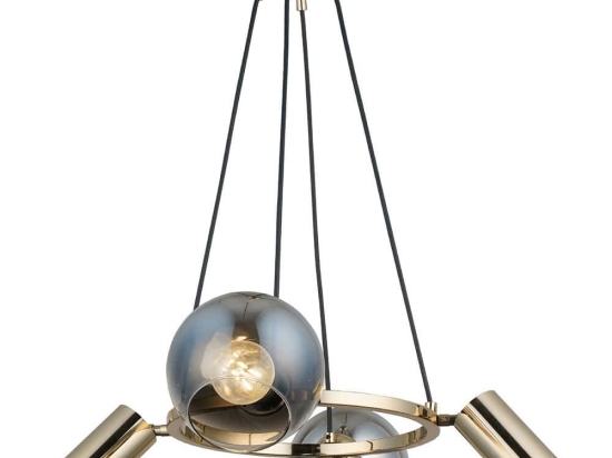 Φωτιστικό Οροφής Zerde 341LCA1174 62x110cm 2xE27 40W/2xGU10 5W Gold Opviq