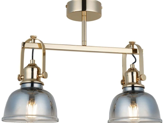 Φωτιστικό Οροφής - Πλαφονιέρα Mago 341LCA1176 44x33cm 2xE27 40W Gold Opviq