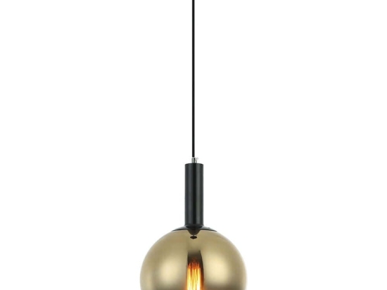 Φωτιστικό Οροφής Vanetta 341LCA1180 Φ25x170cm 1xE27 40W Black-Gold Opviq
