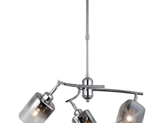 Φωτιστικό Οροφής Derma 341LCA1190 60x78cm 3xE27 40W Chrome Opviq