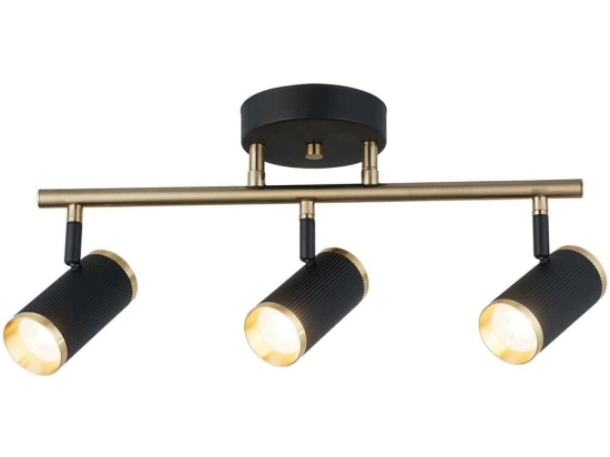 Φωτιστικό Οροφής - Σποτ Lume 341LCA1206 48x22cm 3xGU10 7W Black-Gold Opviq