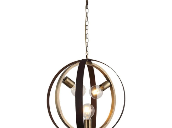 Φωτιστικό Οροφής Tado 341LCA1212 47x98cm 3xE27 40W Brown-Gold Opviq