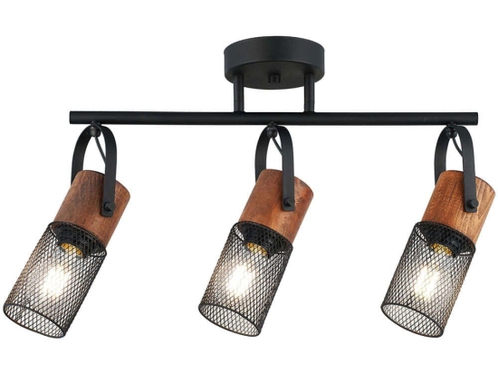 Φωτιστικό Οροφής - Σποτ Lema 341LCA1217 52x33cm 3xE27 40W Brown-Black Opviq