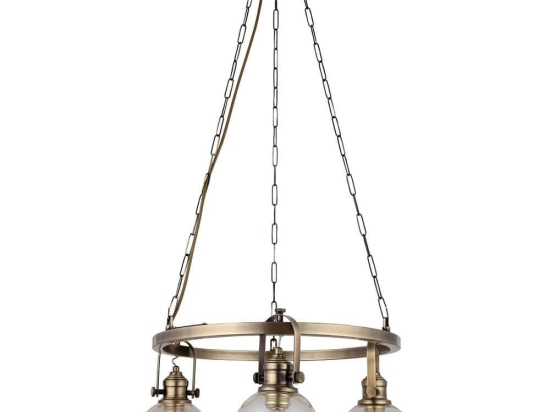 Φωτιστικό Οροφής Ponte 341LCA1220 55x100cm 3xE27 40W Gold Opviq