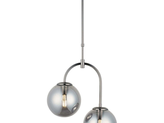 Φωτιστικό Οροφής Portemo 341LCA1226 37x105cm 2xE27 40W Silver Opviq