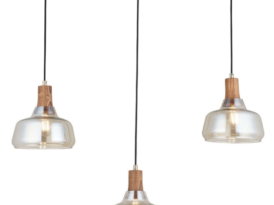 Φωτιστικό Οροφής - Ράγα Ace 341LCA1246 81x119cm 3xE27 40W Brown-Gold Opviq