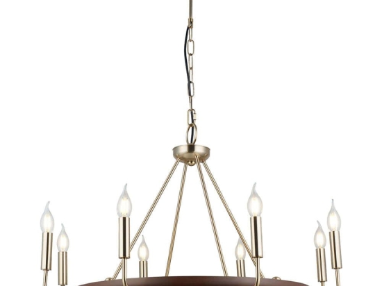 Φωτιστικό Οροφής - Πολυέλαιος Goose 341LCA1250 79x106cm 8xE14 40W Brown-Gold Opviq