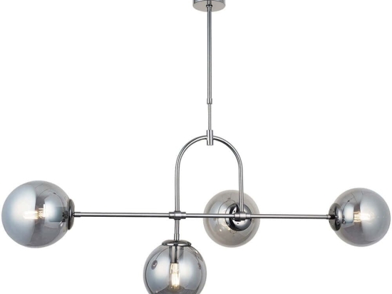Φωτιστικό Οροφής - Ράγα Portemo 341LCA1252 109x115cm 4xE27 40W Silver Opviq