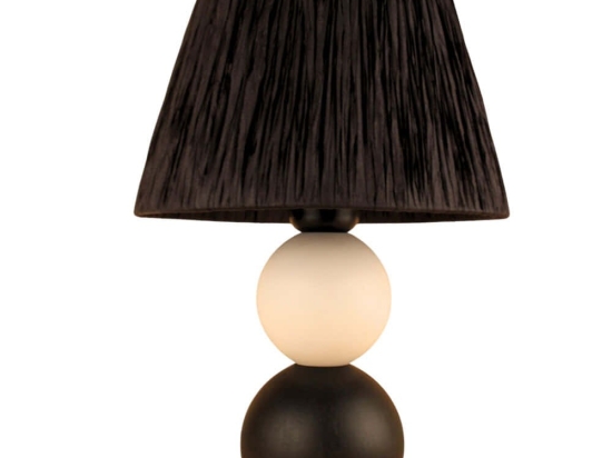 Φωτιστικό Επιτραπέζιο 687HMY2385 Φ25x40cm 1xE27 40W Black-White Opviq
