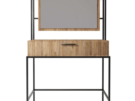 Τουαλέτα Με Καθρέπτη Modern 285LCV1601 120x40x160cm Pine-Black