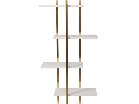 Ραφιέρα Δαπέδου Ruzgar 285LCV1707 80x34x160cm White-Gold