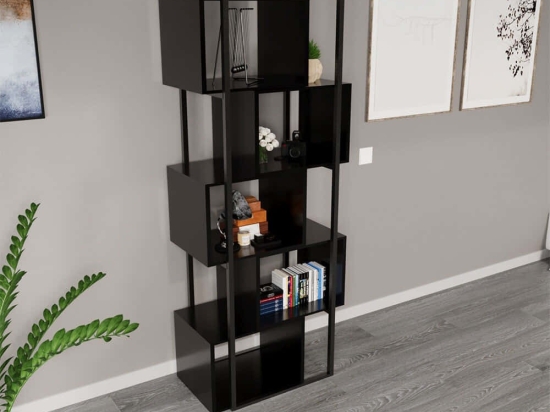 Ραφιέρα Δαπέδου Dekoratif 285LCV1713 70x34x175cm Black