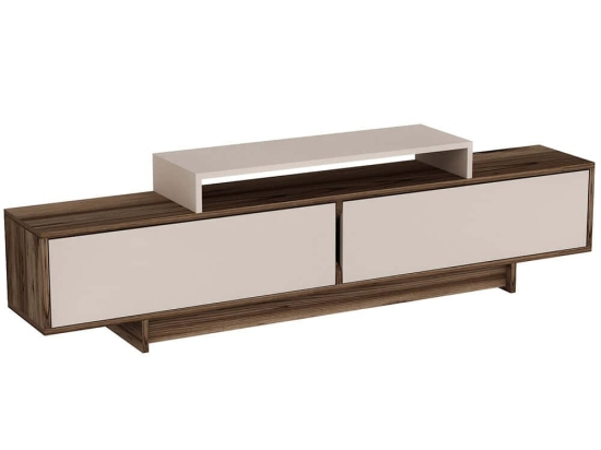Έπιπλο Τηλεόρασης Grasyas 550ARN3466 180x29,6x50,2cm Walnut-Beige