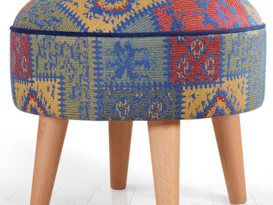 Σκαμπό Rugrev 209FLF1422 45x45x45cm Blue