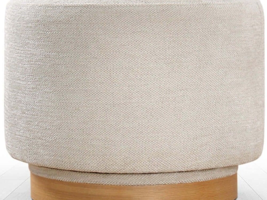 Σκαμπό Περιστρεφόμενο Turneed 209FLF1425 55x55x43cm Cream