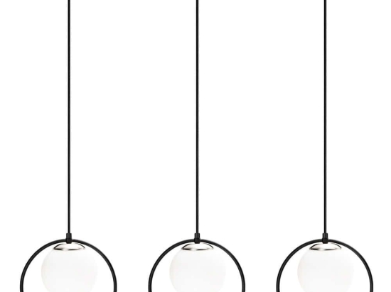 Φωτιστικό Οροφής - Ράγα Dolunay 521SHN3563 96x15x126cm 3xE27 40W Black Opviq