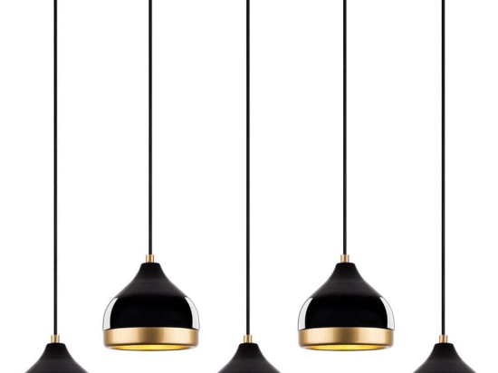 Φωτιστικό Οροφής - Ράγα Yildo 892OPV2137 90x17x111cm 5xE27 40W Black Opviq