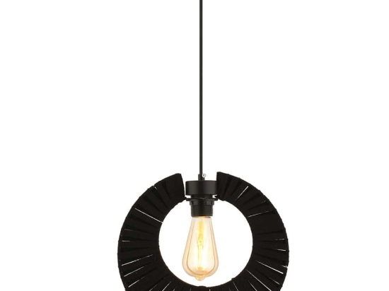 Φωτιστικό Οροφής Kruh 390FLH2474 32x65cm 1xE27 45/60W Black Opviq