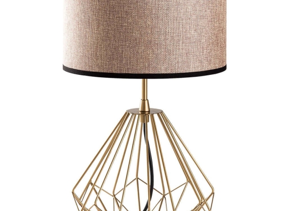 Φωτιστικό Επιτραπέζιο Diamond 892OPV2211 25x25x43cm 1xE27 40W Gold-Beige Opviq
