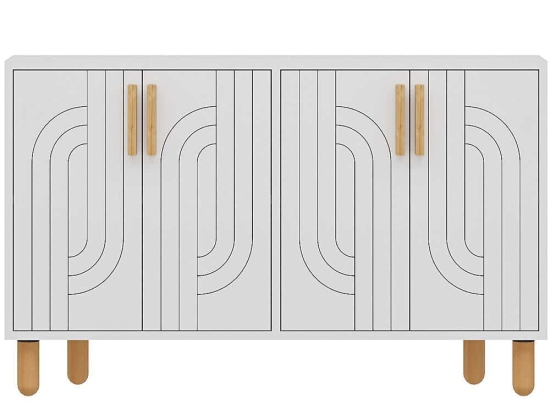 Μπουφές Rodney 327ODS1291 120x29,6x73,6cm White-Oak Μοριοσανίδα, Μελαμίνη