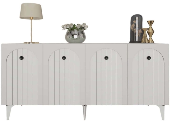 Μπουφές Breda 475OLV2325 150x40x79cm White Μοριοσανίδα, Μελαμίνη